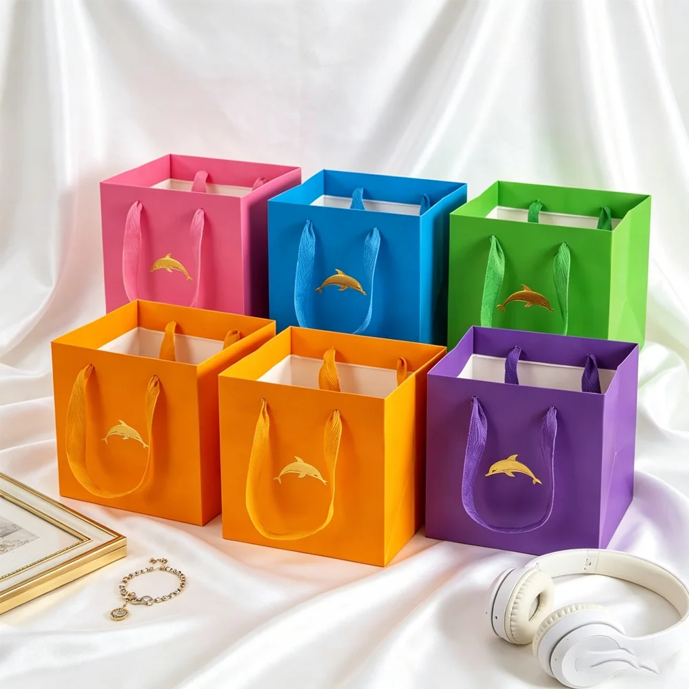 24-個-15x10x15cm-パーソナライズされた紙袋-ハンドル付き-ギフトジュエリーバッグ-イヤリング-リング-ビジネス-ショッピング-パーティー-ギフト-結婚式用
