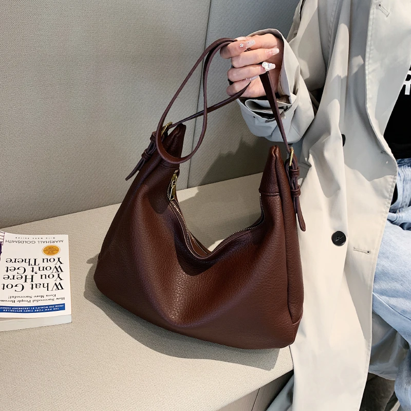 

2024 Fashionable New PU Leather Women Shoulder Bags Top Sale Crossbody Party High Capacity Business Popular Lady Handbags Zipper