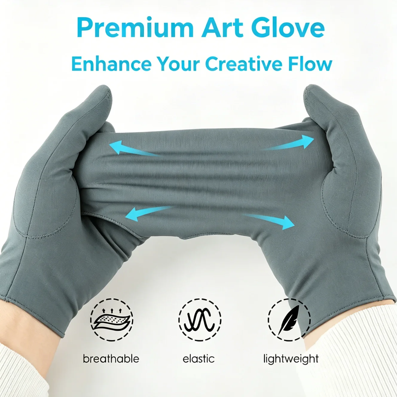 1/3/5pcs Anti Smudge Drawing Glove Two-finger Anti Touch Artist Glove for Drawing Tablet iPad Screen Board Painting Supplies