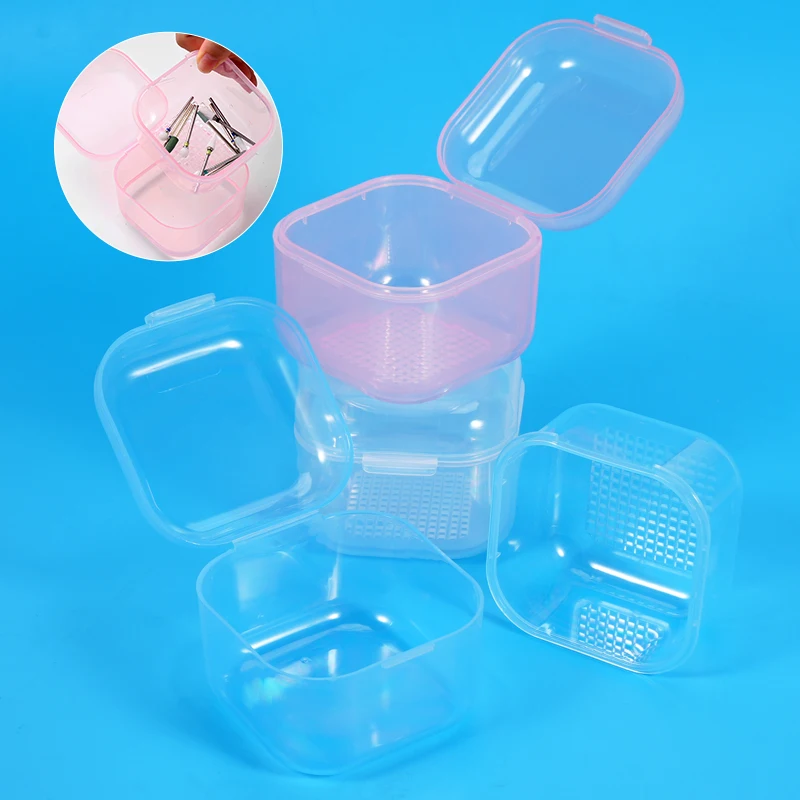 

Square cleaning storage box, dental oral plastic colored tooth storage box, medical storage tools, with filter cleaning
