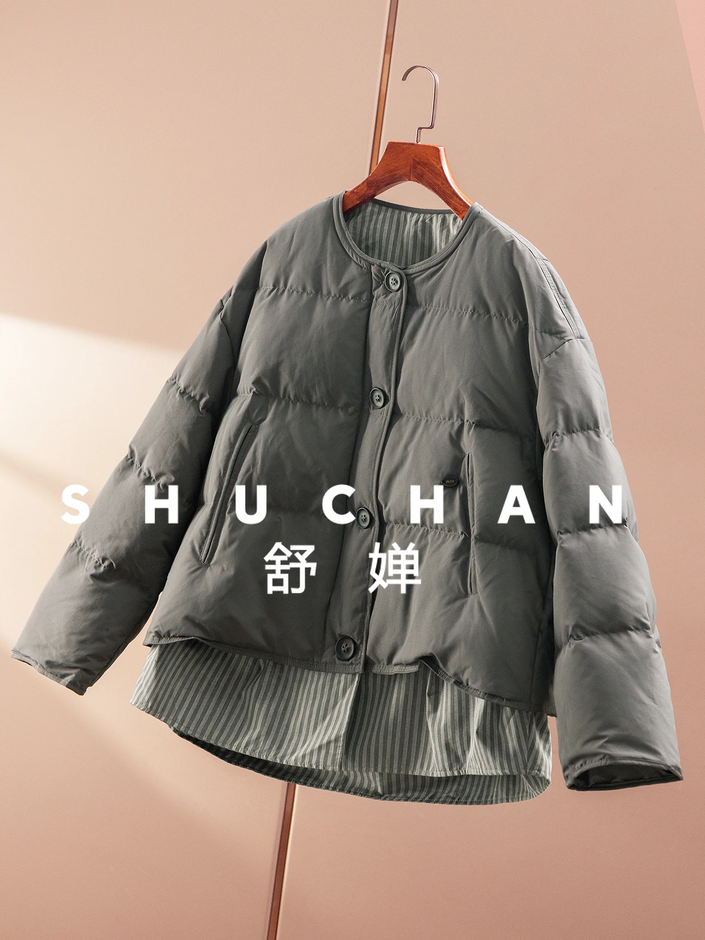 licht en warm en pluizig 90 witte eendendons donsjack met ronde hals voor dames 62E4 abrigos mujer invierno 2025 nuevos de pluma