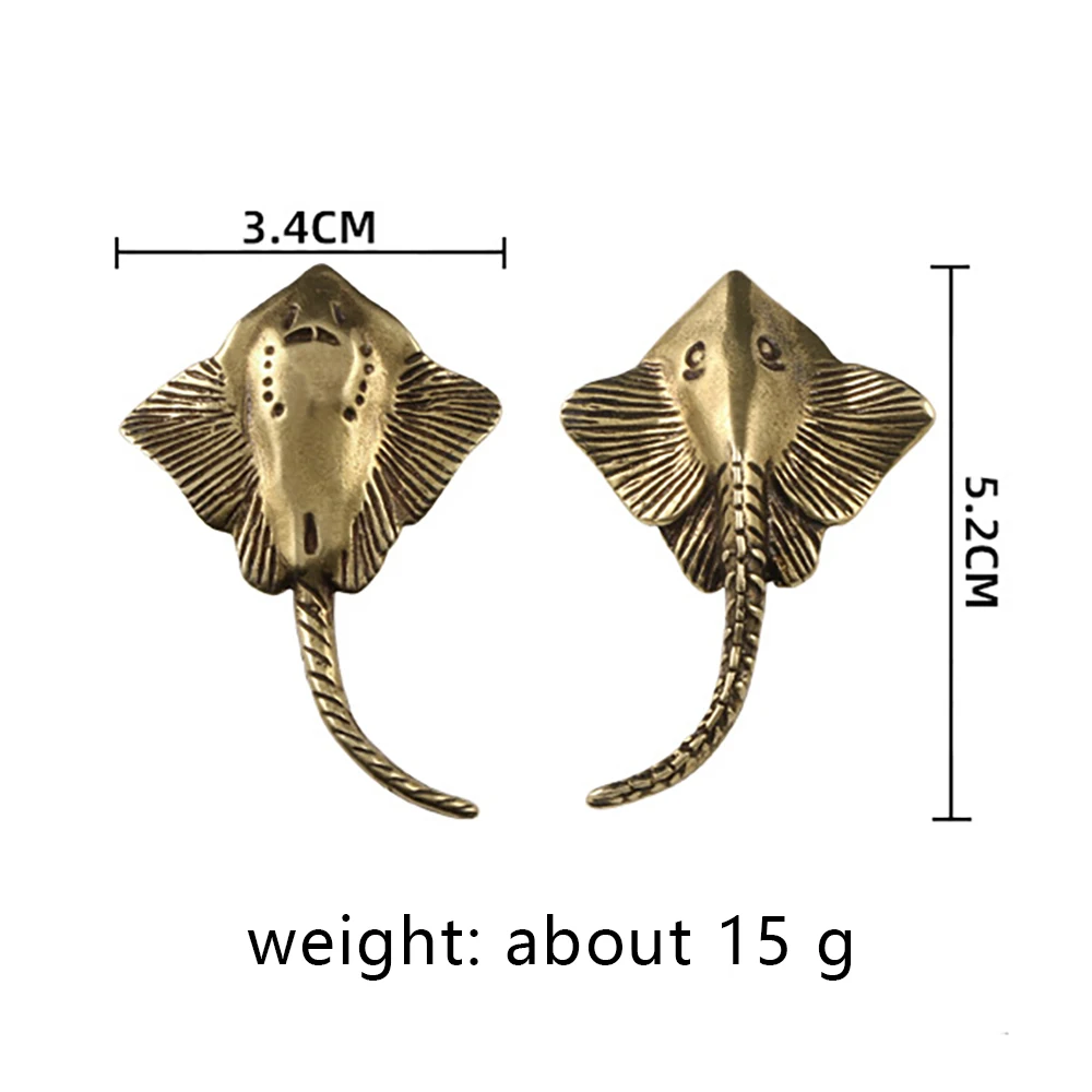 Manta Rays Devil Fish Desk Decoration Marine Organisms Metal Figures Copper Handicrafts Collectibles Tea Pet Ornaments Souvenir - Image 5