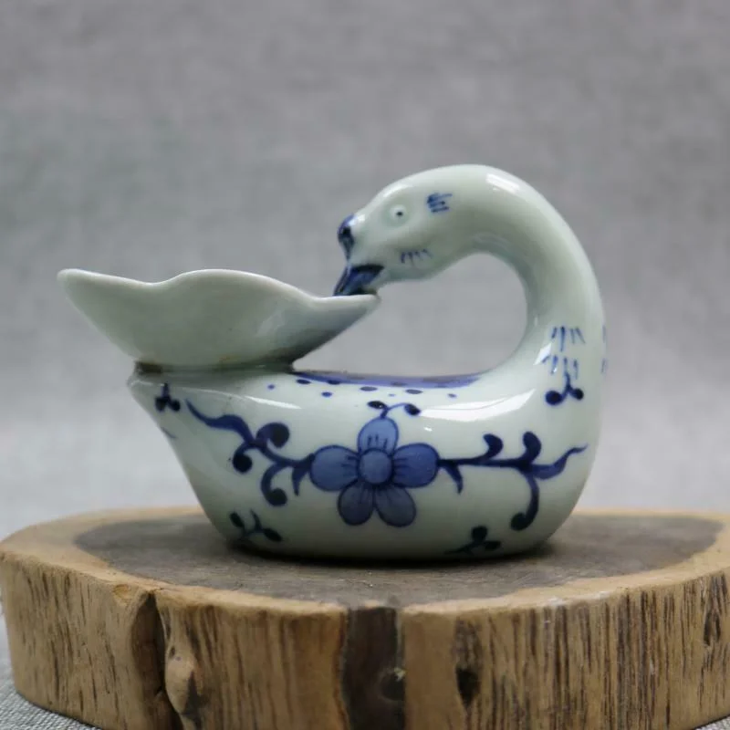 Old Chinese Blue and white porcelain Hand Painted plum Bossom pots Pen wash