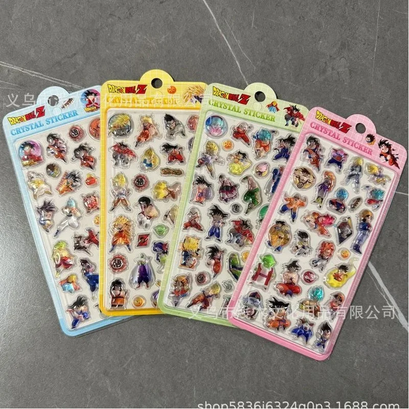 40pcs Dragon-Ball 3D Embossed Crystal Stickers Student Handbooks Diy Decoration Phone Cases Textbook Table Decoration Kids