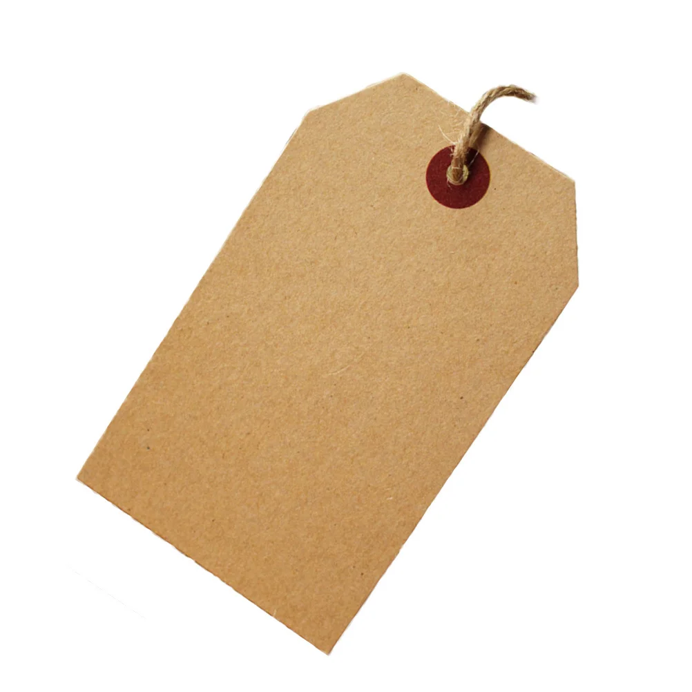 

100Pcs Blank Kraft Paper Tags Packaging Labels DIY Wedding Gift Price Tags Party Favor Decoration