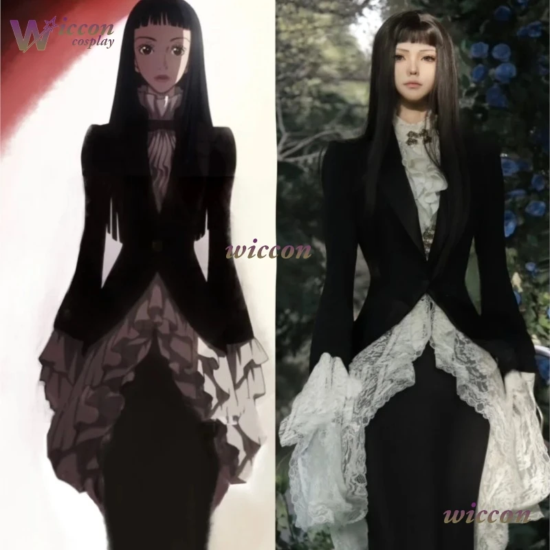 vzfjz/ Paradise Kiss Sousa Shii - Conjunto Completo de Cosplay Gótico Lolita con Alas de Ángel y Encaje Blanco, Elegante Traje de Anime Jirai Kei para Mujer