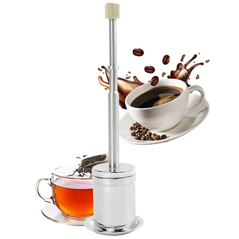 

1pc Tea Infuser, Tea Strainer, Tea Infusers or Loose Tea, Stainless Steel Coffee Filter and Tea Press Maker for Trips