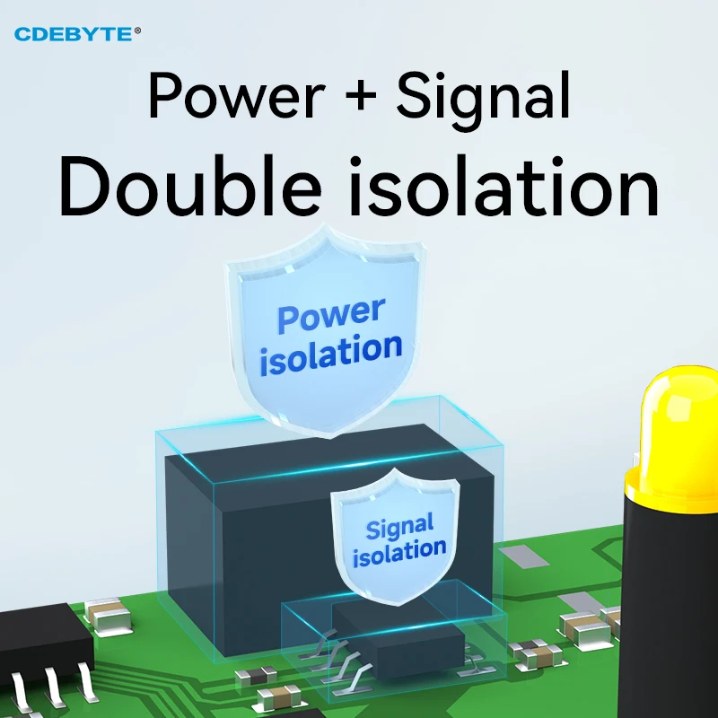 Industrial Grade 2-way RS485 Repeater Power Signal Isolation CDEBYTE E810-R12 ESD DC 9-40V Rail Mounting High Speed Transparent