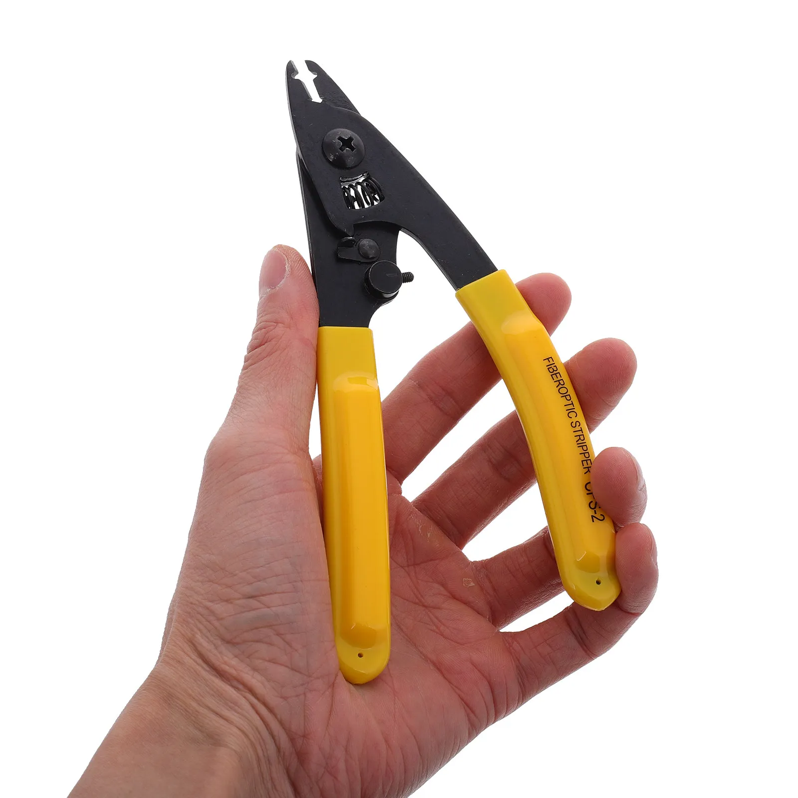 -2 Fiber Optic Wire Cable Stripper V-Shaped Mouthpiece Precision Cutting Pliers for Electrical Repair Wire Crimping Tool
