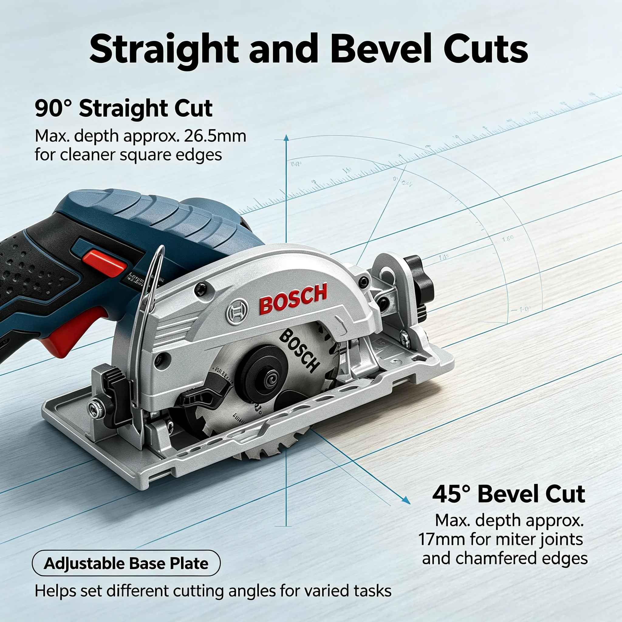 BOSCH GKS 12V-LI Electric Circular Saw Professional Multifunctional Rechargeable Cordless Woodworking Cutting Saw Household