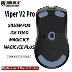 UnusualWaySports Mouse Skates Foot Feet Razer Viper V2 Pro Cambered Surface PTFE Anti Collapse Magic Ice Silver Fox