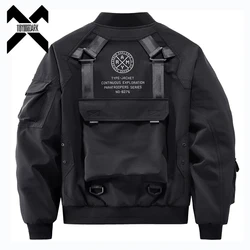 2022 Tactical Bomber Jackets Men Functional Multi Pockets Coats Windbreaker Hip Hop Streetwear Male Clothes Techwear