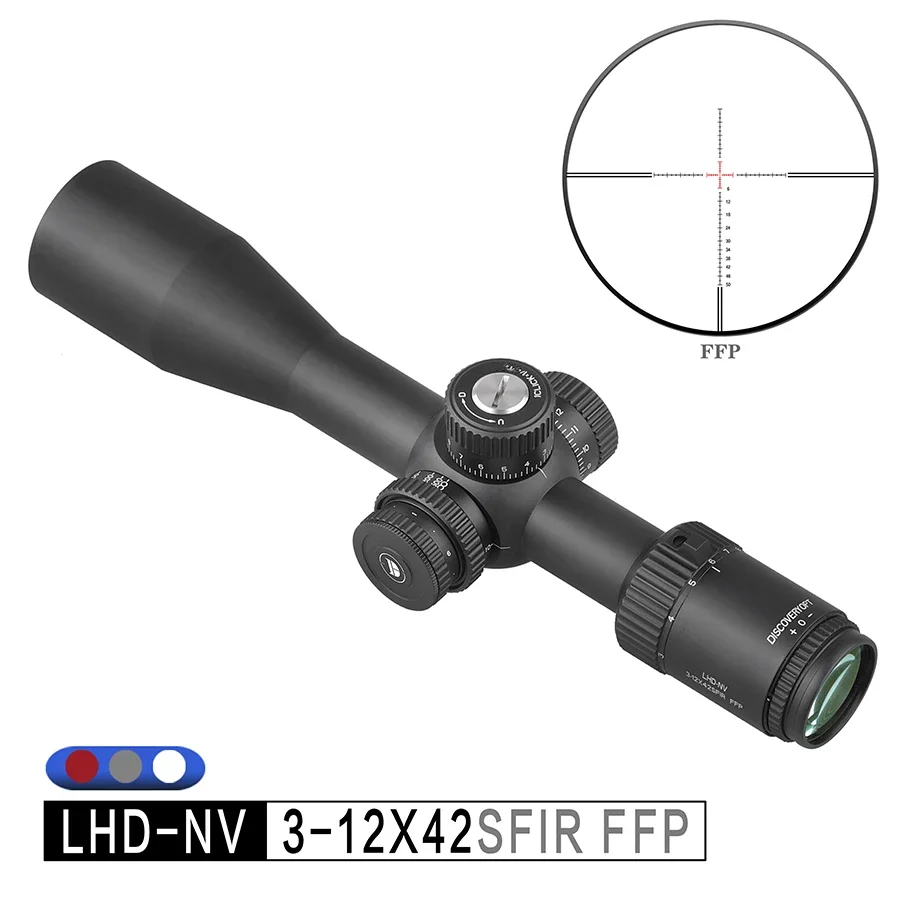 LHD 3-12X42SFIR First Focal Plane Scopes Glass Etched Reticle Optical Sights Hunting Scope Telescope