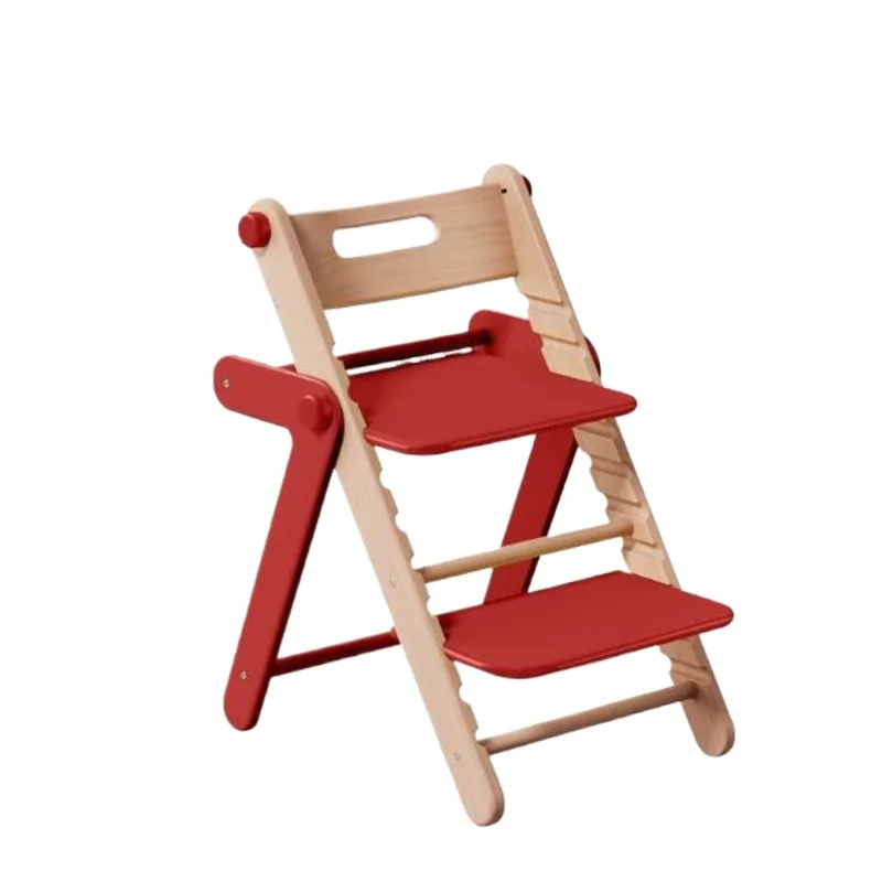 

Children's Learning and Growth Chair Home Dining Chair Adjustable Lifting Multifunctional Solid Wood Seat