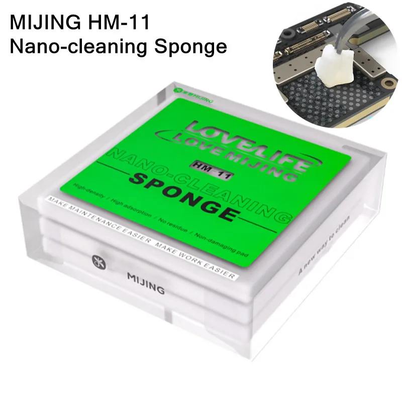 MIJING HM-11 Nano Cleaning Sponge No Residue Mobile Phone Back Glass LCD Screen Frame Camera Module Dust Cleaning Sponge