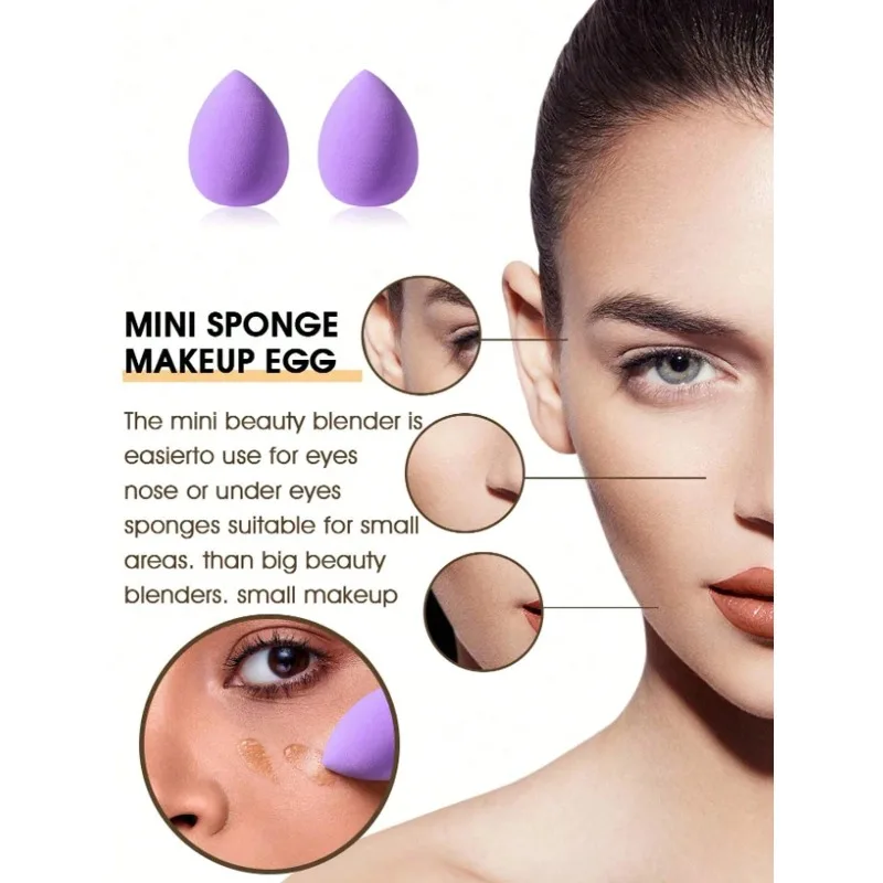 20개입 여행용 휴대용 재사용 가능한 물방울 모양 미니 블렌더 스펀지 뷰티 화장품 파운데이션 화장 스펀지 메이크업 블렌더