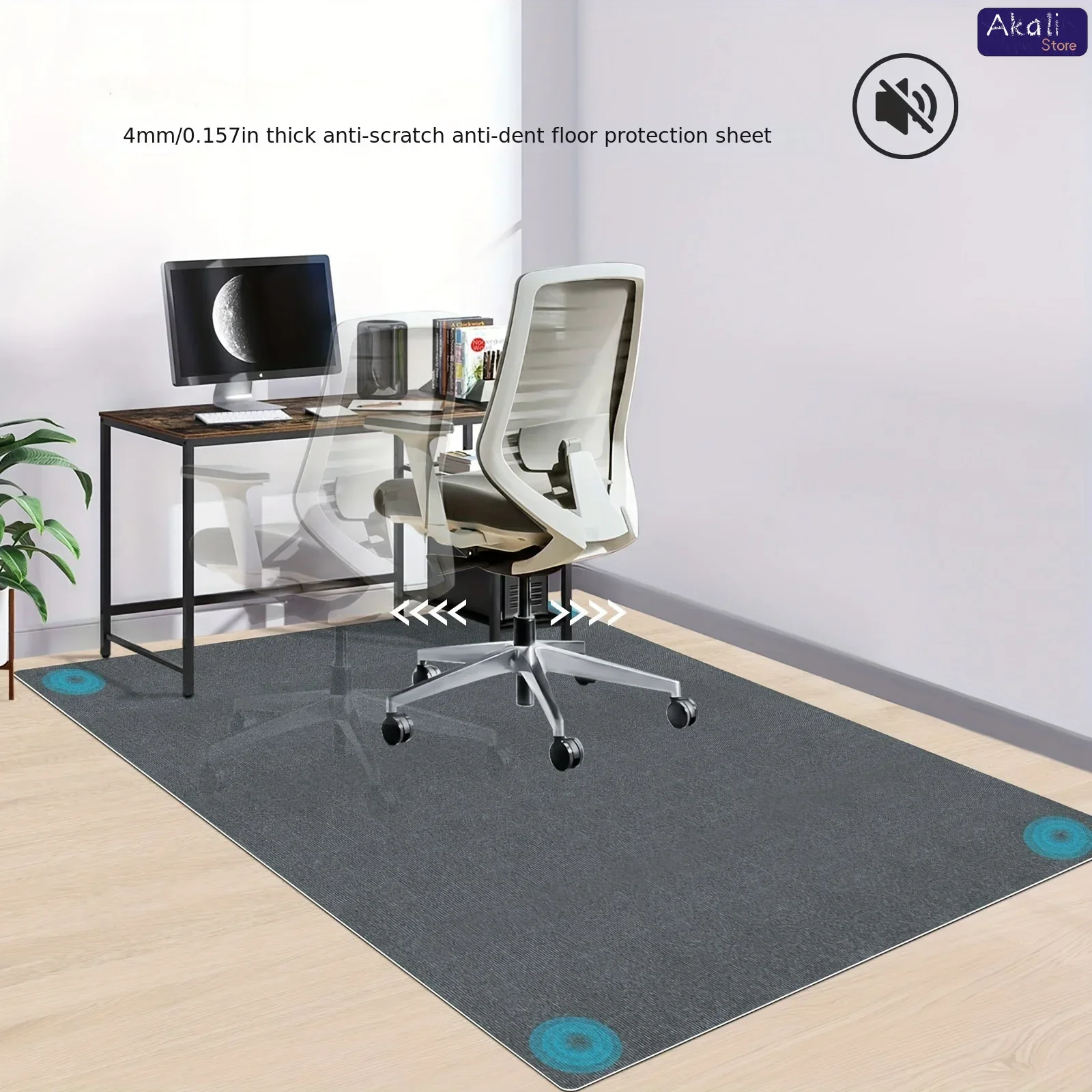 Large Size Office Chair Mat Anti-Slip Machine Washable Desk Carpet for Hardwood Floors Home Decoration