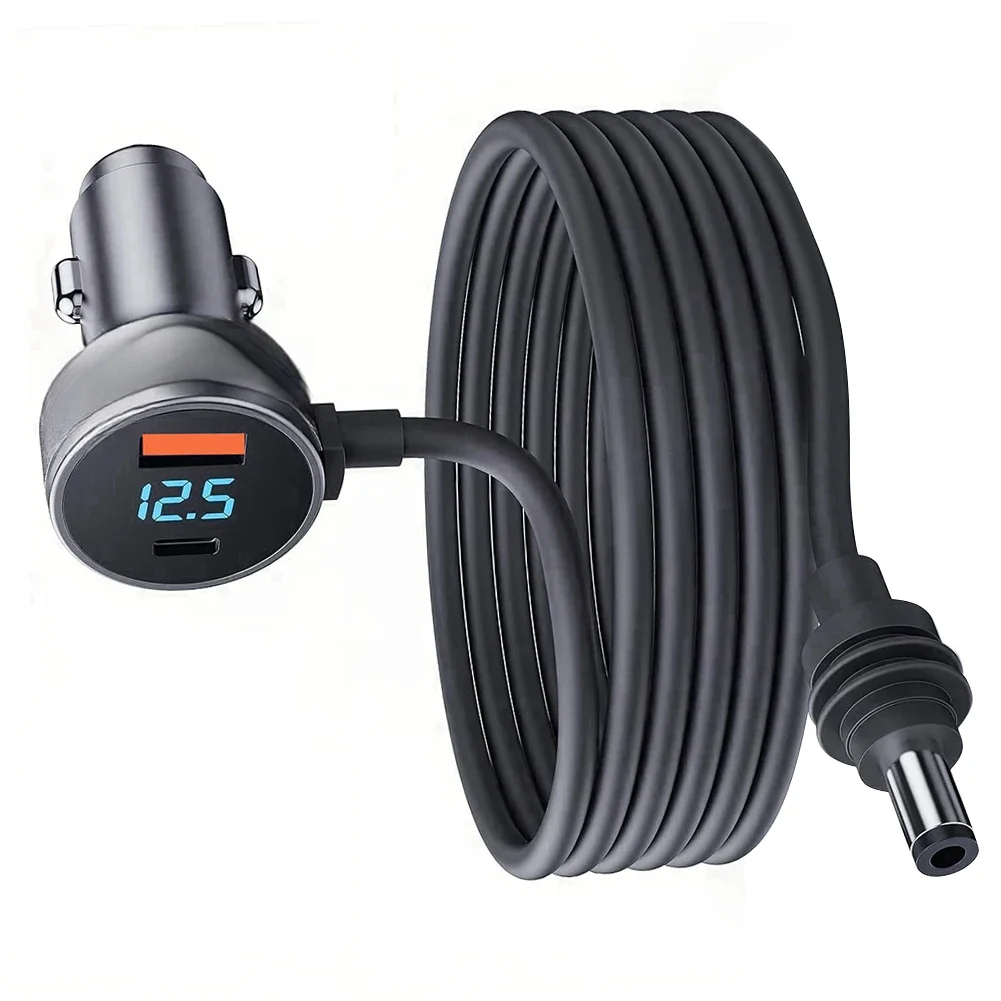 

Car 3in1 12-24V Power Cable For Starlink Mini DC Power Cable USB Socket With LED Voltmeter Display Electronics