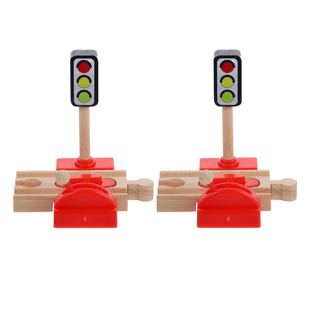 Connection Device Train Track Accessories Kit Little Plaything Trains Wood Light Bulb Flower Pot