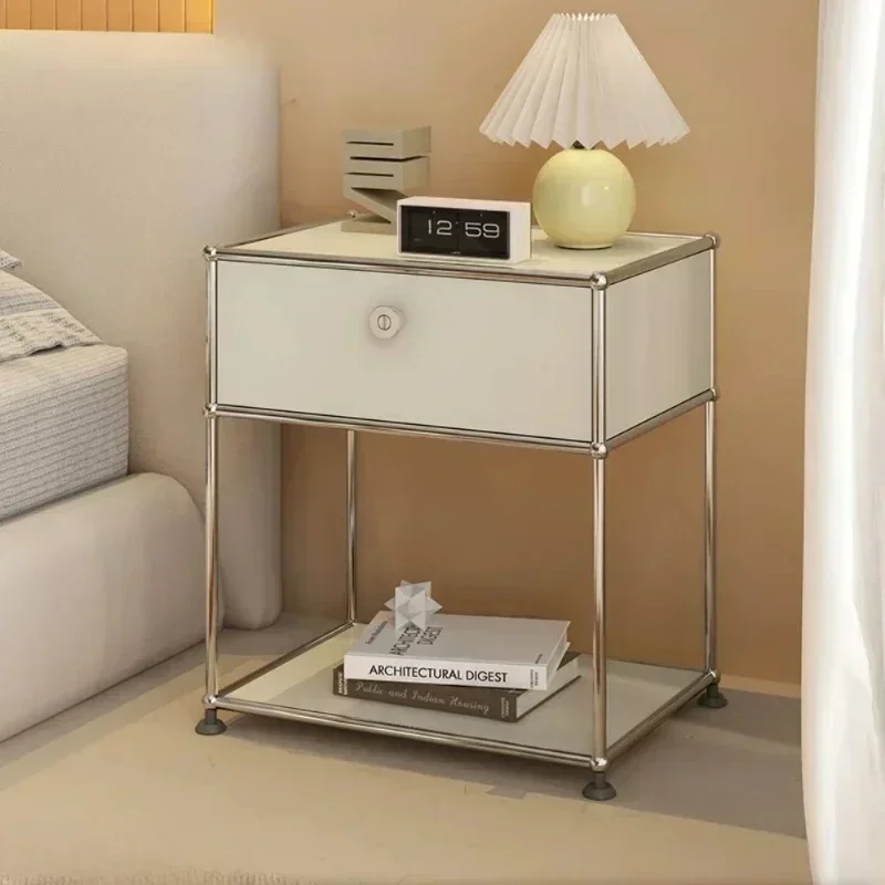 Light Luxury Nightstand Minimalist Modular Bedside Table Holder Nightstands Comfortable Bedroom Cabinet Nachttisch Furniture