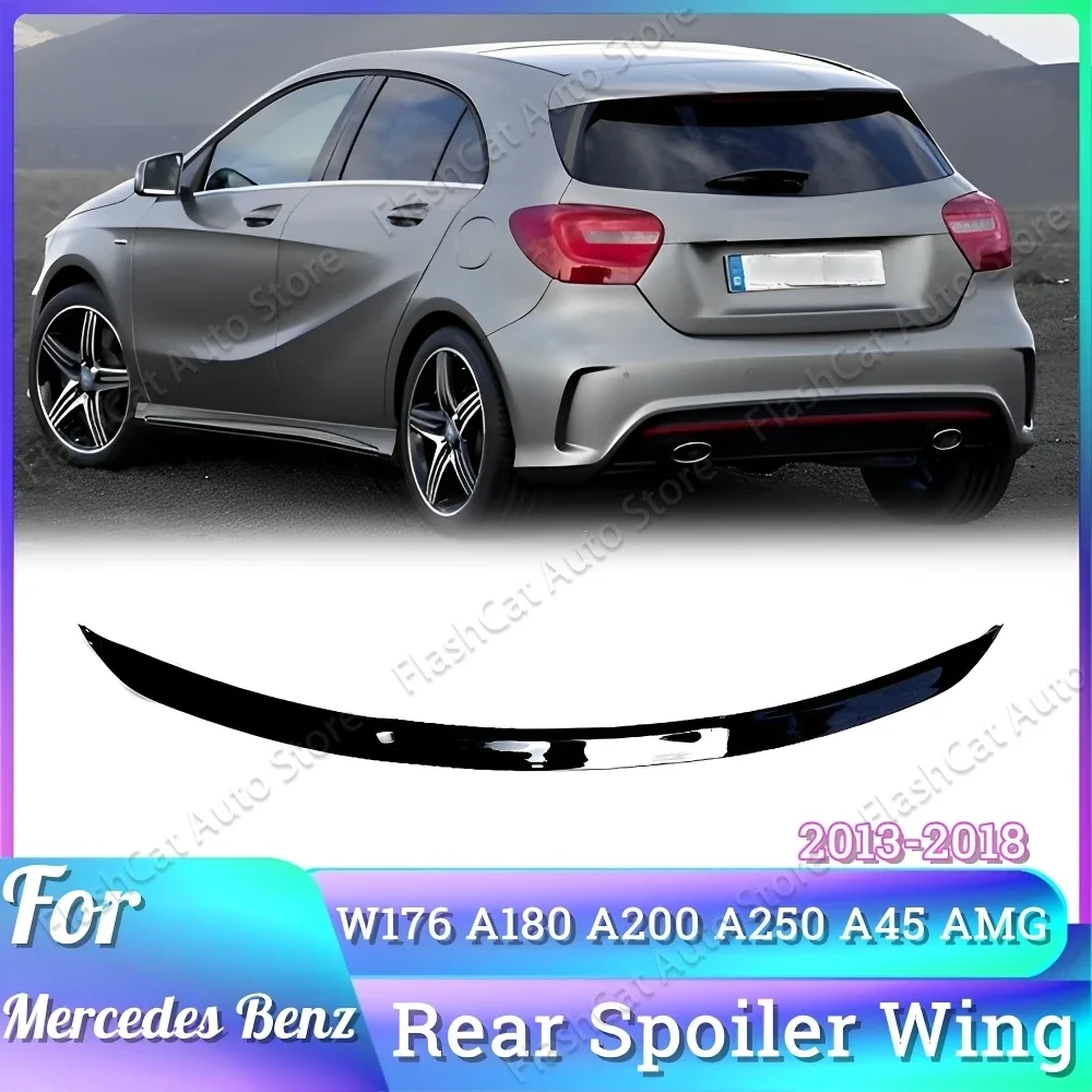 W176 Rear Roof Trunk Spoiler Wing For Mercedes Benz A Class W176 A160 A180 A200 A250 A260 A45 2013-2018 Exterior Tuning Splitter