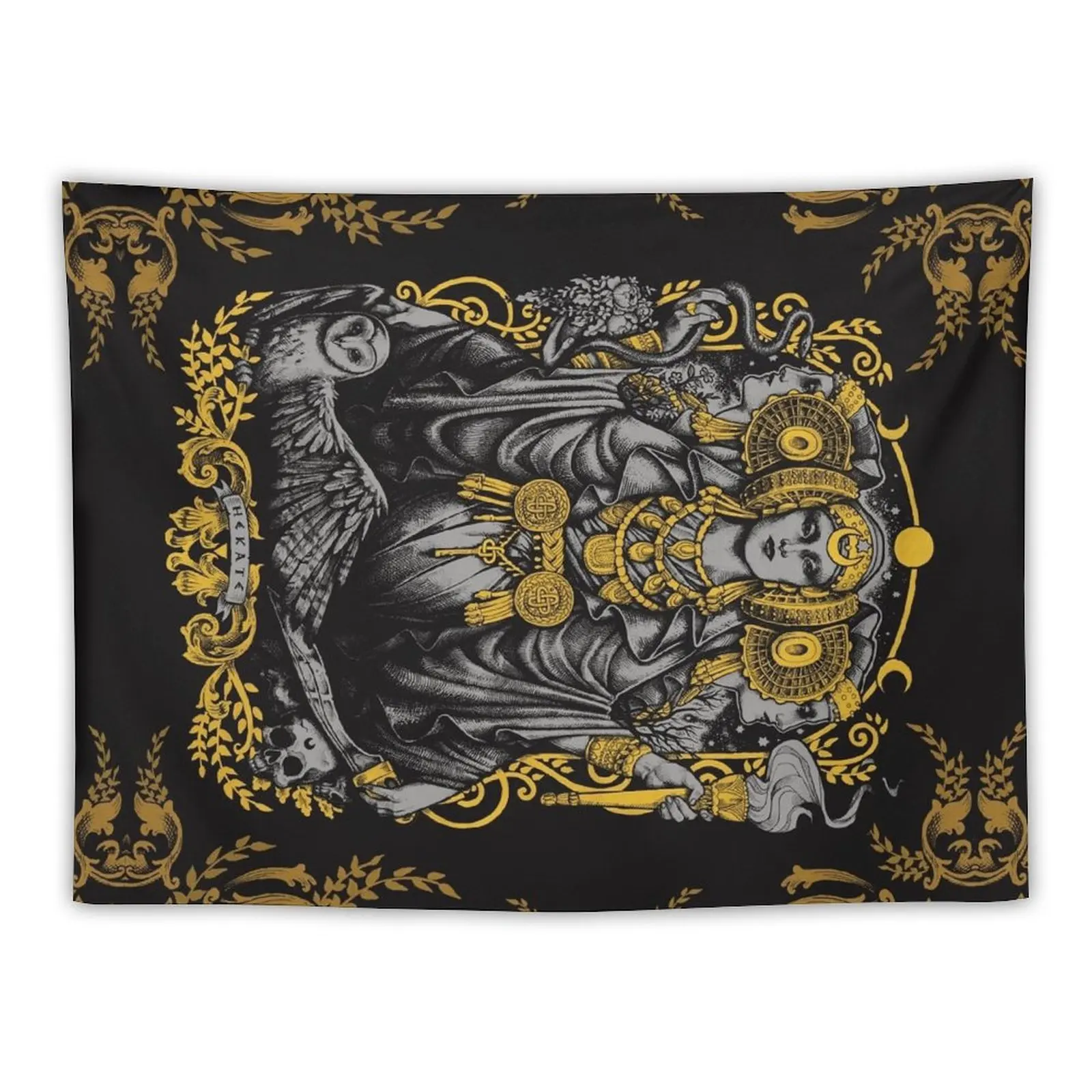 New Iberian Hecate Gray Tapestry Decoration Pictures Room Wall Kawaii Room Decor Wall Carpet Nordic Home Decor