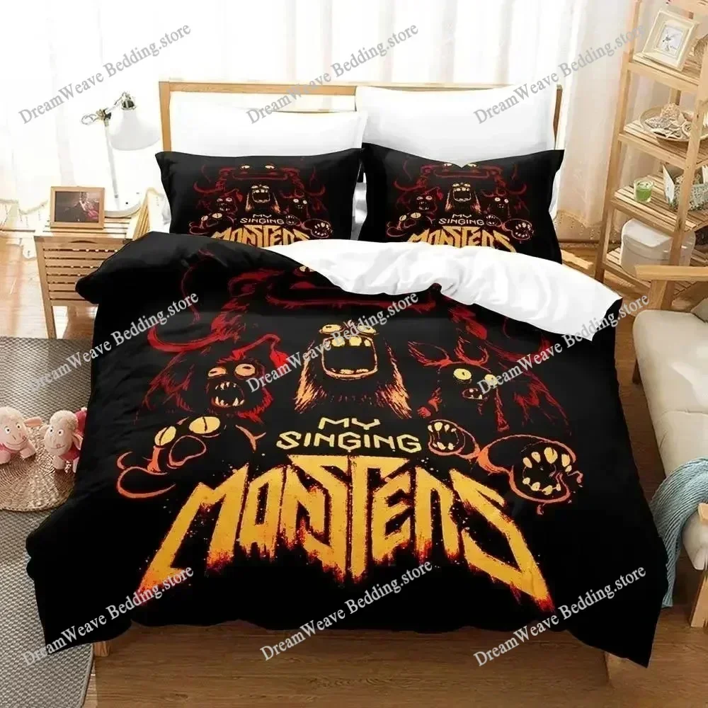 3D Game My Singing Monsters Bedding Set Single Twin Full Queen King Size Bed Set Adult Kid Bedroom Duvet Cover Set Luxury Gifts