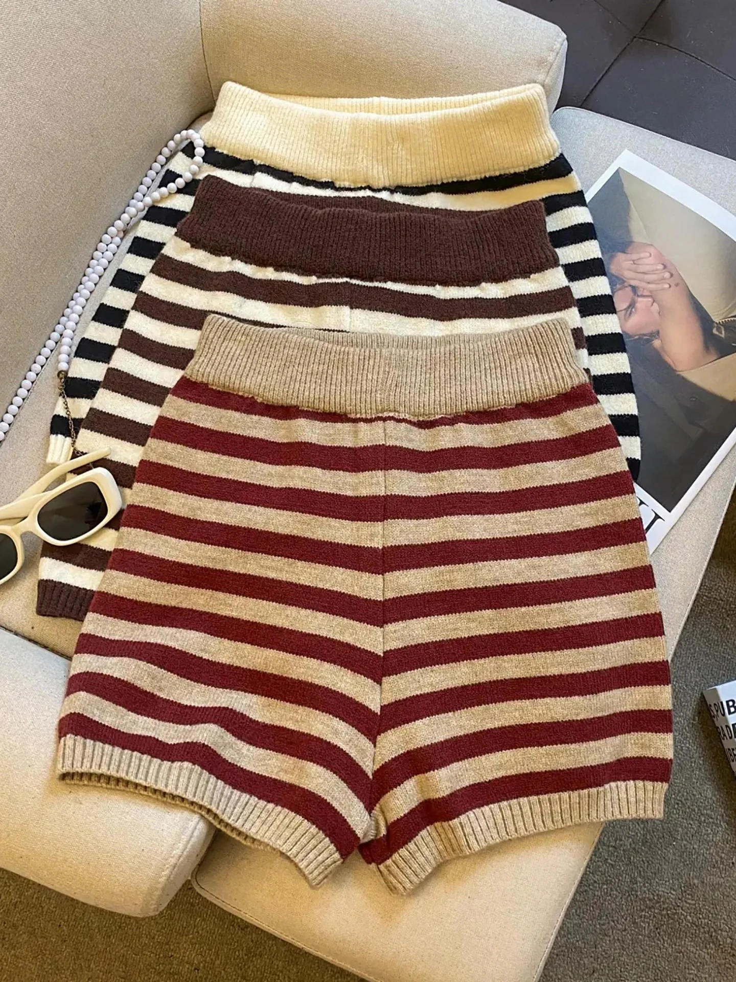 

Весна 2026: Женские повседневные брюки Commuter Sle с высокой талией, в полоску, мягкие, уникального цвета, для ежедневной носки