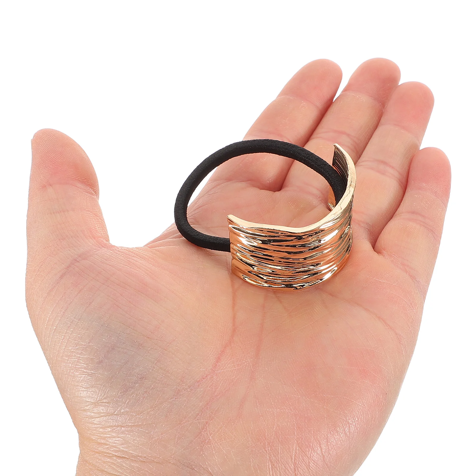 

4pcs Hair Accessories Set Elastic Ponytail Ties Rope Cuff Geometric Cloth Metal Hair Scrunchies Durable Lightweight Comfortable