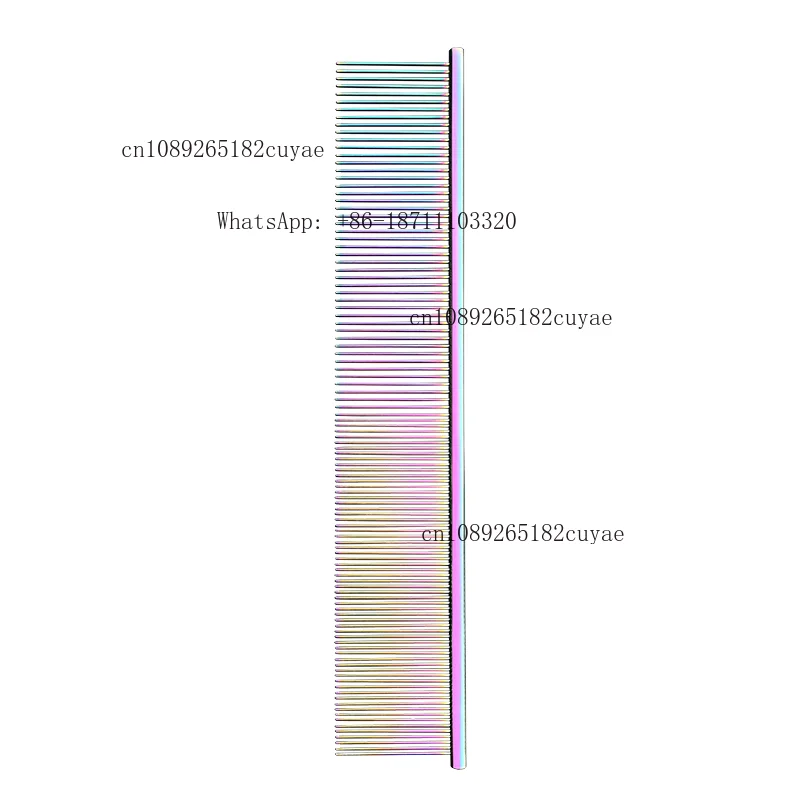 Steel Teeth Pet Cat Dog Hair Grooming Colorful Professional Rounded Ends Stainless Comb Tool for Removing Tangles and Knots