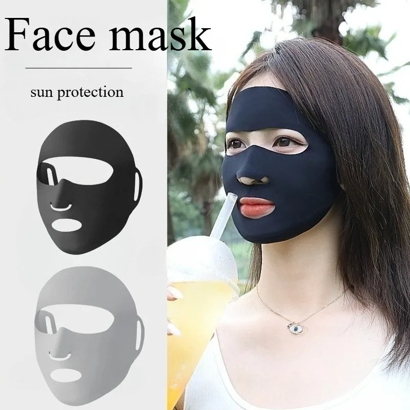 Sommer UV-Schutz Gesichtsmaske für Männer und Frauen, Vollgesichts-Sonnenmaske für Outdoor-Laufen und Radfahren, Atmungsaktive Kühlende Sport-Sturmhaube