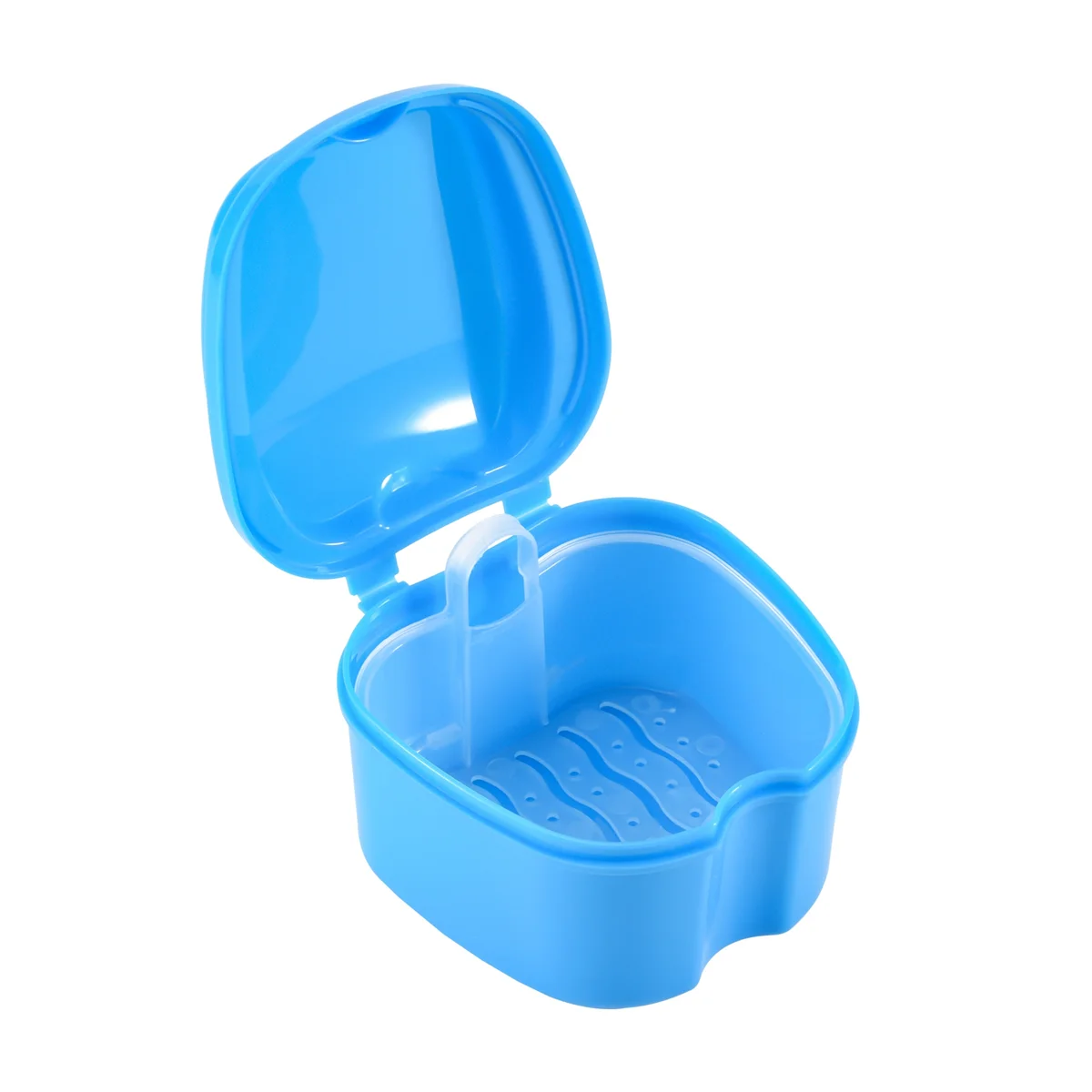 Blue Denture Case Denture Cup with Strainer Denture Bath Box FALSE