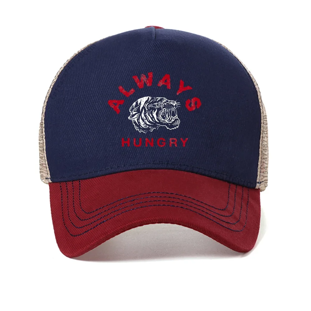 always hungry Tiger Printed mesh baseball cap fashion casual Animal Cool Streets Snapback hat summer adjustable trucker hats