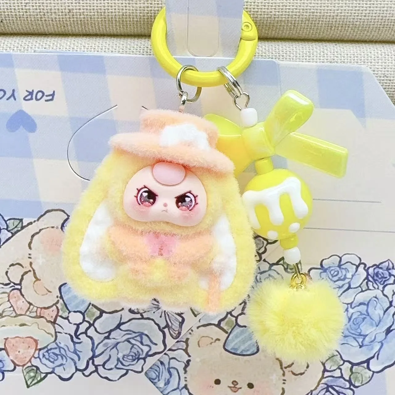 1PCSGentleman مجموعة الإكسسوارات الكرتون لطيف تمثال المفاتيح، شماعة حقيبة، قلادة الزخرفية، سلسلة المفاتيح العصرية