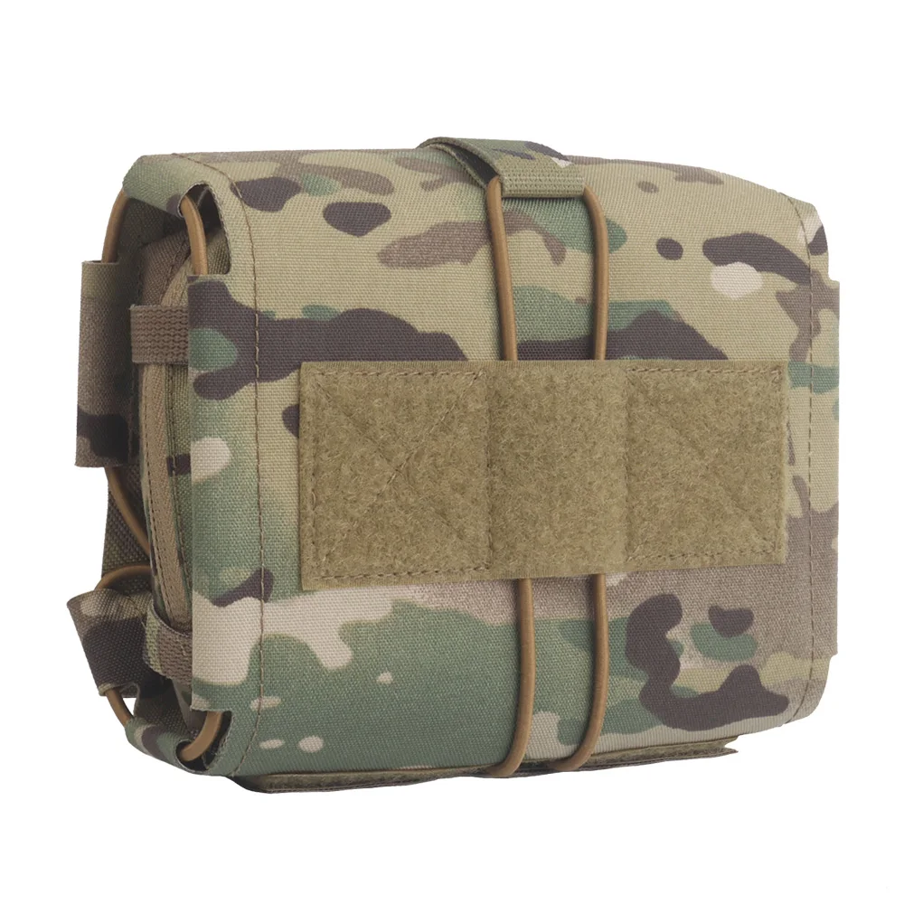 Wosport Horizontal Pull Medical Pouch Removable Insert Elastic Cord Storage MOLLE PALS Mounting for Airsoft Outdoor Activities