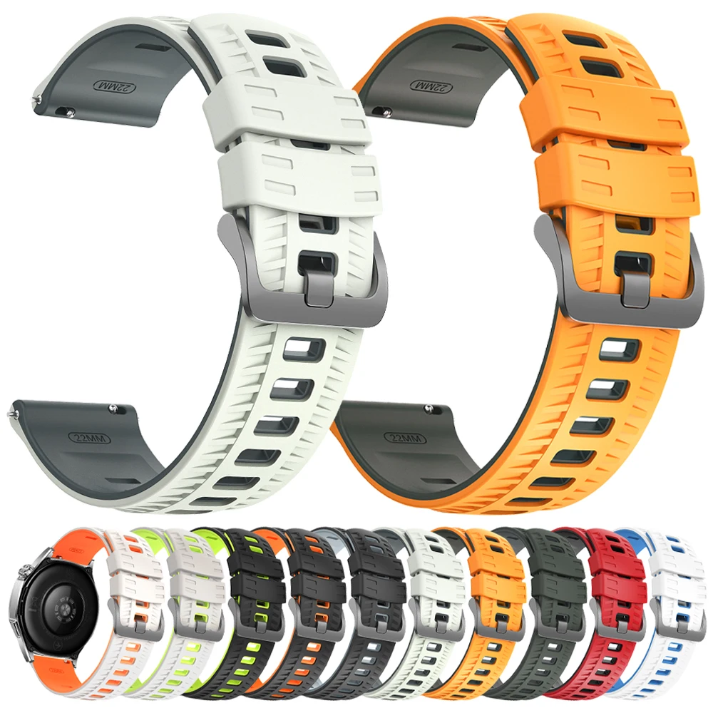 22 mm Silikonarmband für Xiaomi Watch Color 2 S4 Sportarmband Correa Mi Watch 2 Pro S3 S2 S1 Pro/Active Amazfit BALANCE 2-Bänder