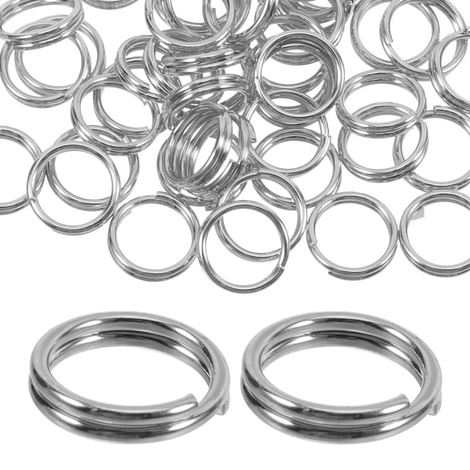 200Pcs Stainless Steel Split Key Rings Double Wire Mini Metal Rings for DIY Craft Projects Home Key Ring Attachments Car Office