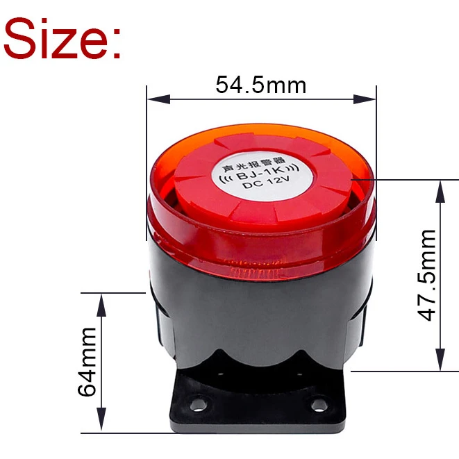 Buzzer with light without light BJ-1K 12 24V 220V high decibel sound and light alarm alarm explosion anti-theft horn electronic