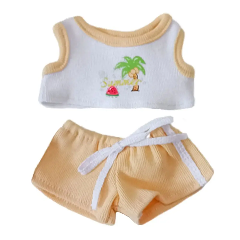 Trendy Solid Color For Labuubu Clothes DIY All-match Doll's Accessories Handmade Plush Stuffed Toy Clothes