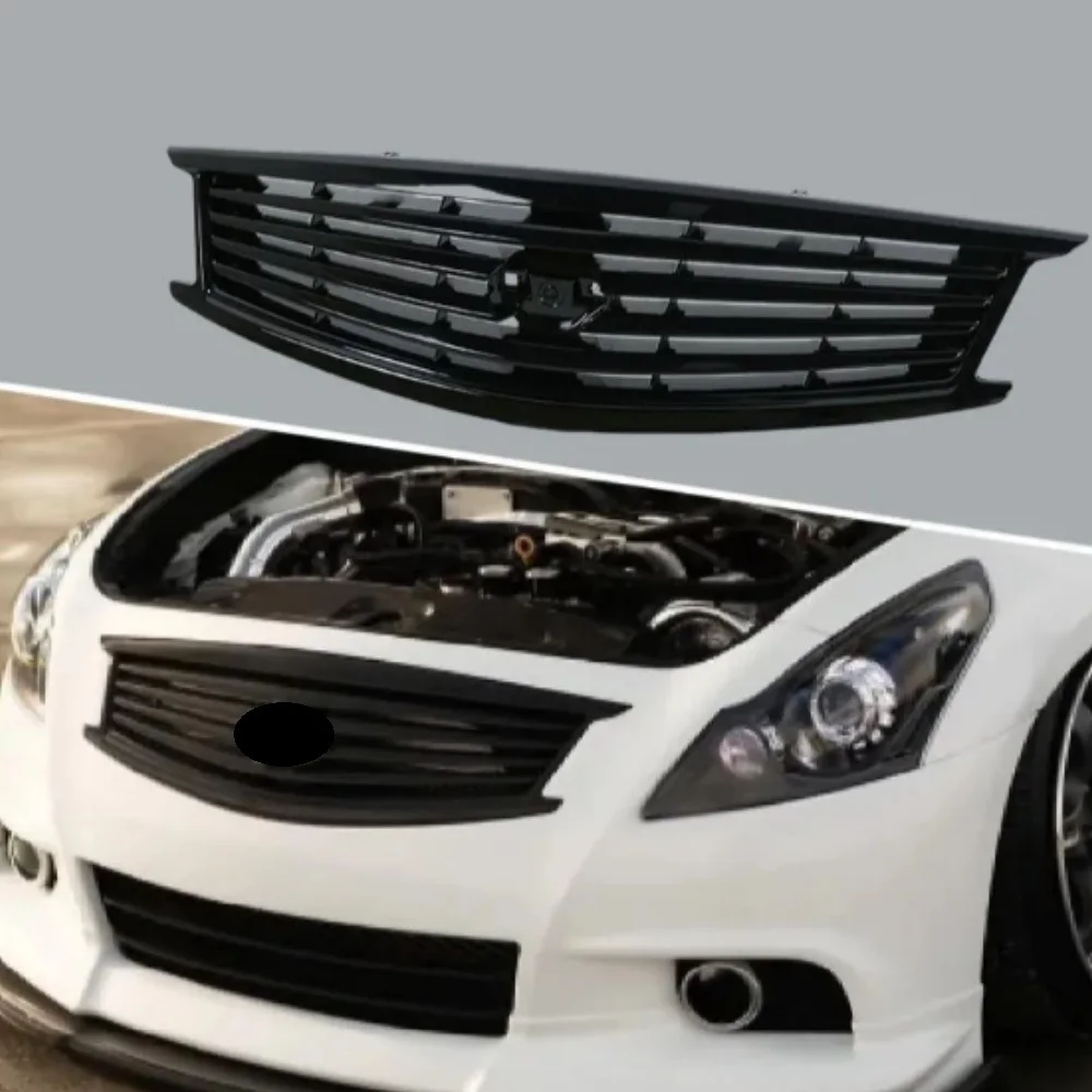 

Front bumper grille For Infiniti G37/G25 2 /4 doors glossy black 2010-2014