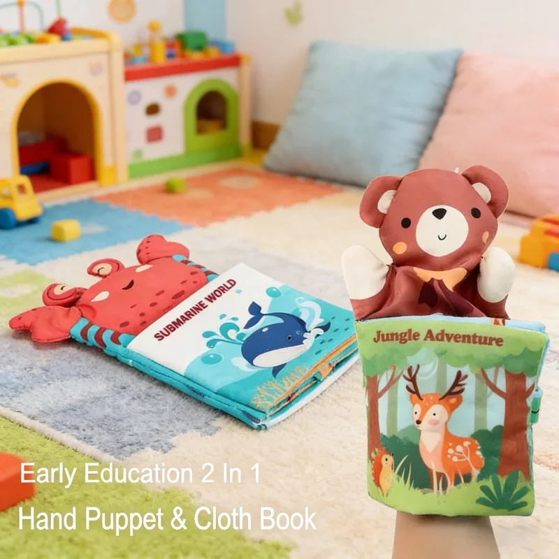 

Cognitive Enlightenment Baby Cloth Book Grasp Visual Training Bite Proof Tear Resistant Doll Cloth Book Early Childhood Baby Toy