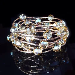 Fashion Fantasy Crystal Beads Mutilayer Bracelet Sets for Women Girls  Adjustable Bracelets New Trend Jewelry Gift Accessories