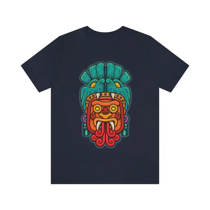 2025 الصيف المكسيك جديد مبيعا Tlaloc ازتيك الله الفن طباعة المكسيكي قميص للرجال هدية ثقافية تنفس تي شيرت
