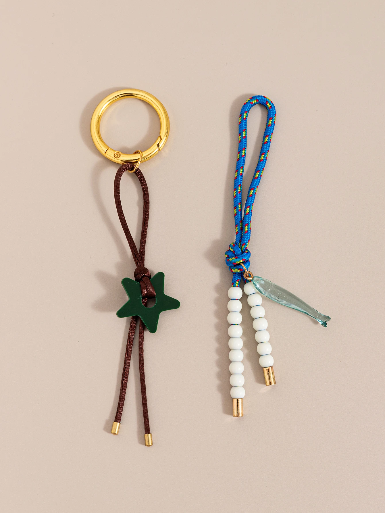 Modischer und künstlerischer Retro-Schlüsselanhänger mit blauem Fischstern für DIY-Taschen-Dekoration und Schmuck – Detail 1