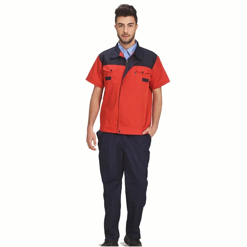 Auto Car Repairing Workwear Short Sleeve Suit Clothes Men Protective Clothing Suits Jumpsuit Protection Jumpsuits Uniform