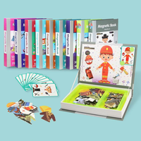 Magnetic Puzzle Book Kids Intelligent 3D Jigsaw Toys Brain Training Games Montessori Educational Toys for Kids Gifts Xmas Toys