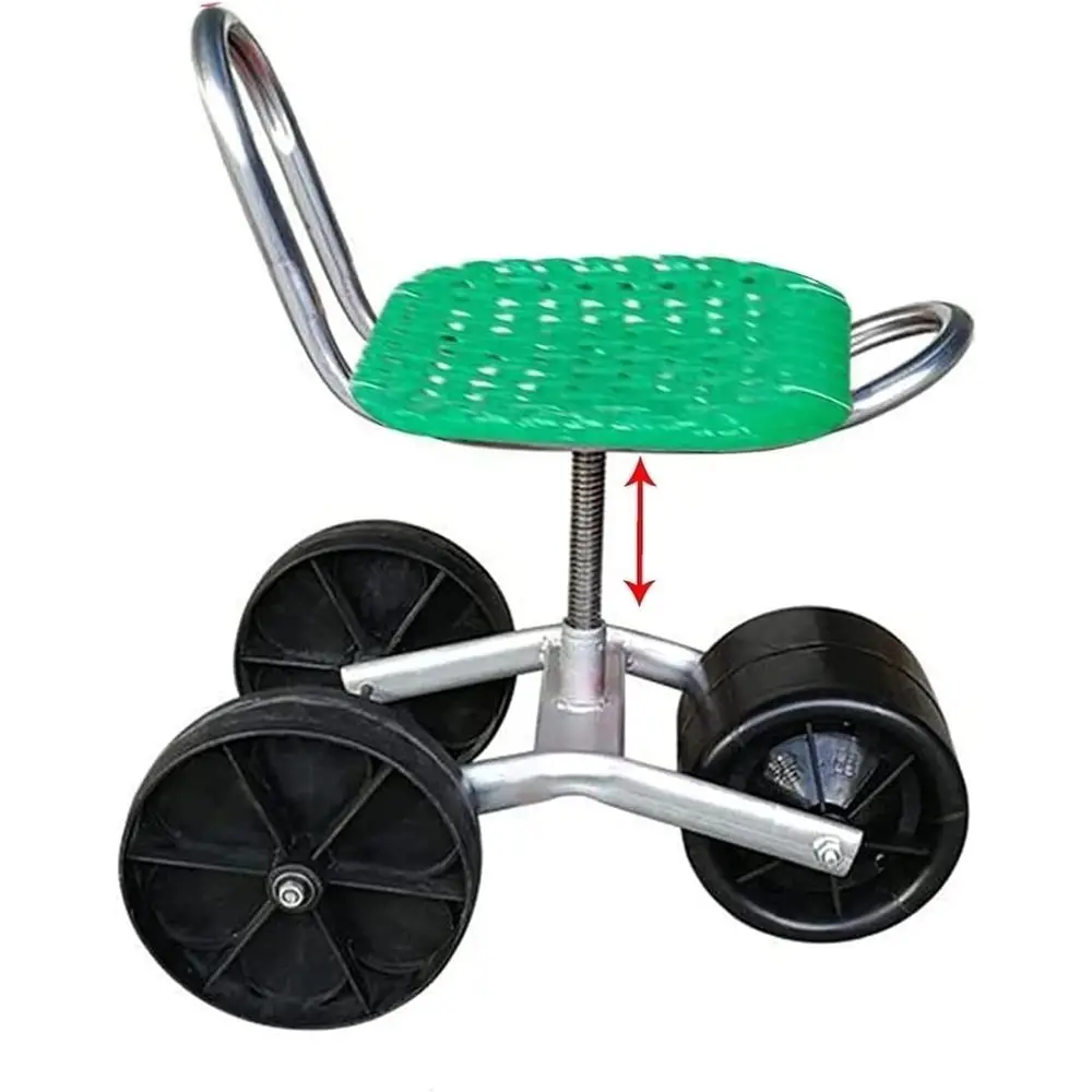 

Садовый стул-тележка, передвижное рабочее место на колесах, садовые тележки, тележка для посадки растений на террасе (Цвет: зеленый, Размер: 3)