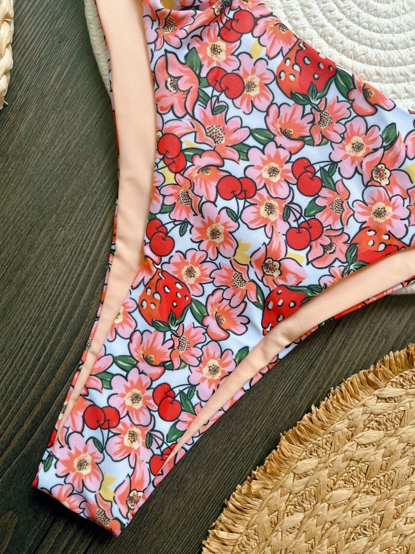 RUOTONSEPT Sexy Flowers Printed Halter Brazilian Bikini Women Swimwear Female Swimsuit Two-pieces Bikini set Bather Bathing Suit
