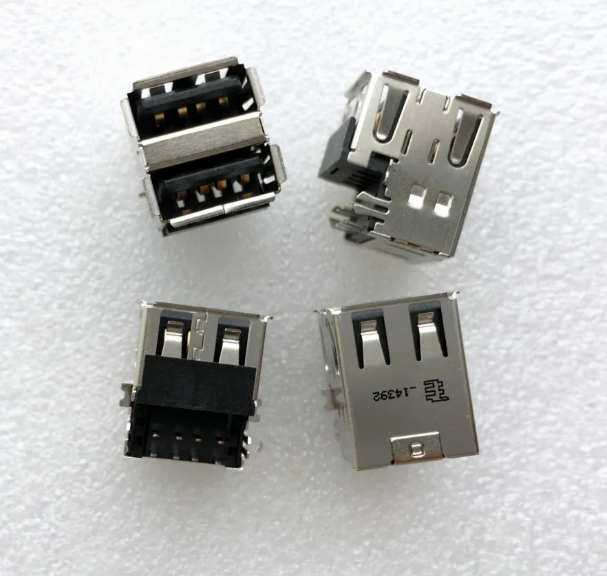 For imported TE double-layer USB2.0 female seat reel port female seat connector desktop computer interface socket