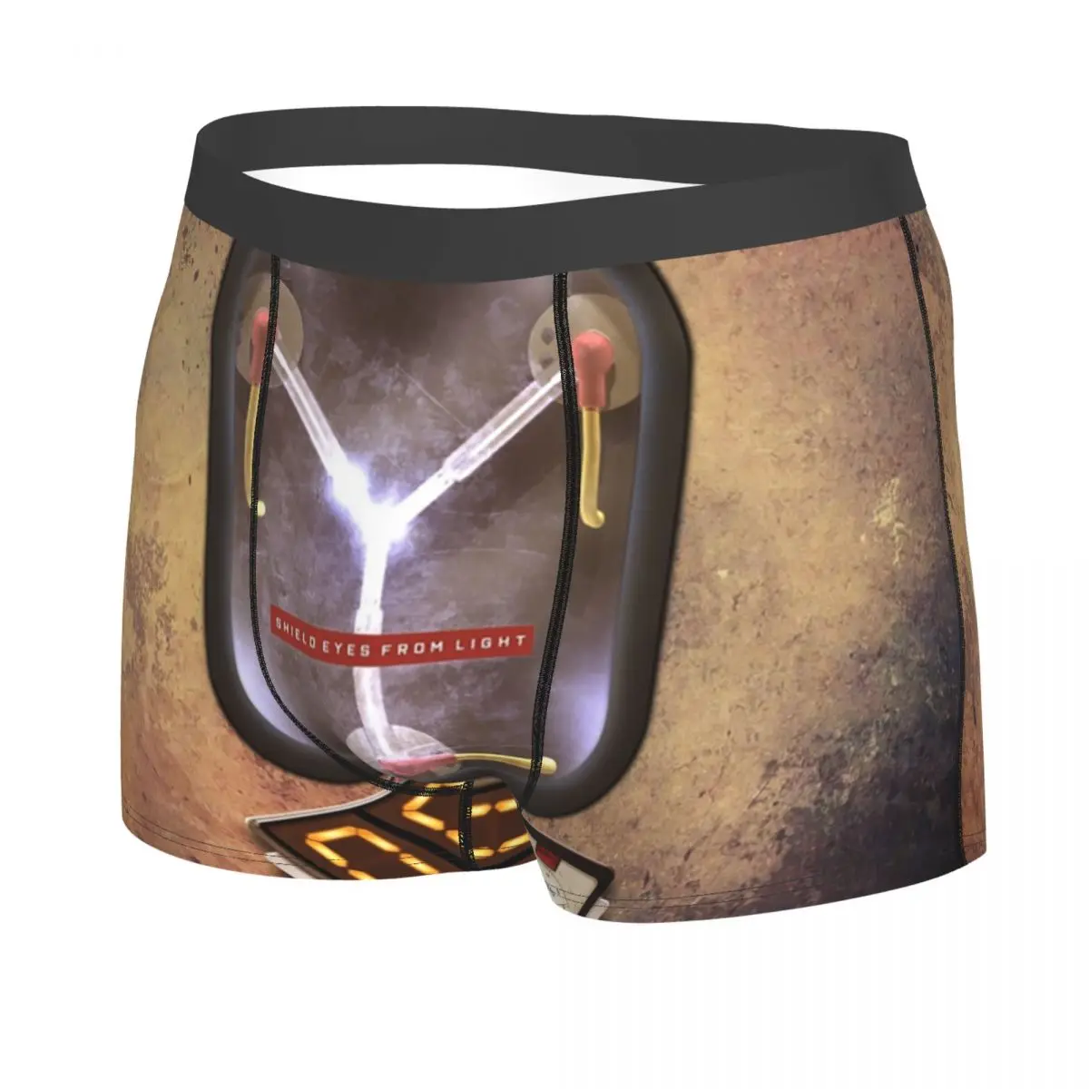 Custom Steampunk Rustic Flux Capacitor Underwear Men Breathbale Back To The Future Boxer Briefs